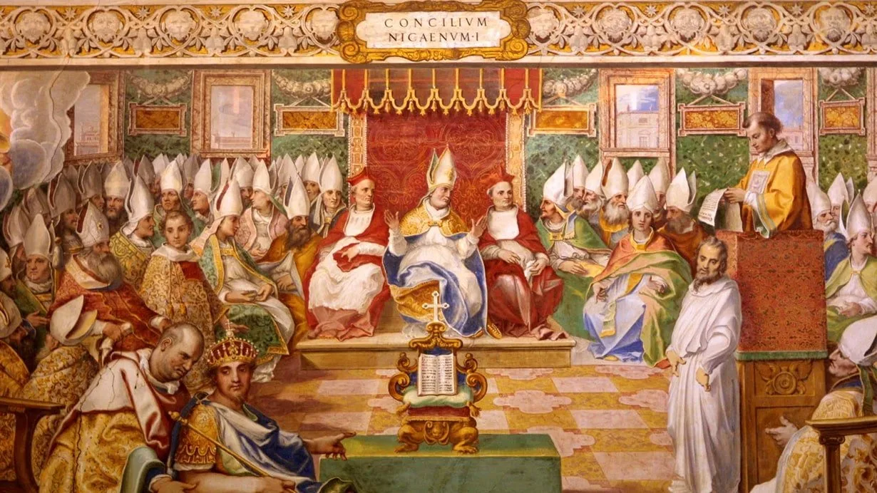 Historic painting of the Council of Nicaea