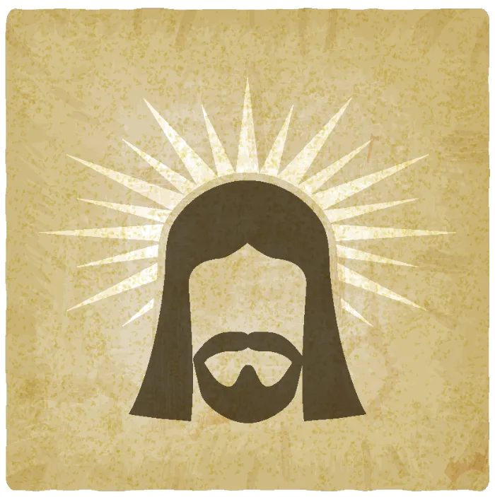 Abstract vision of Christ in radiant light