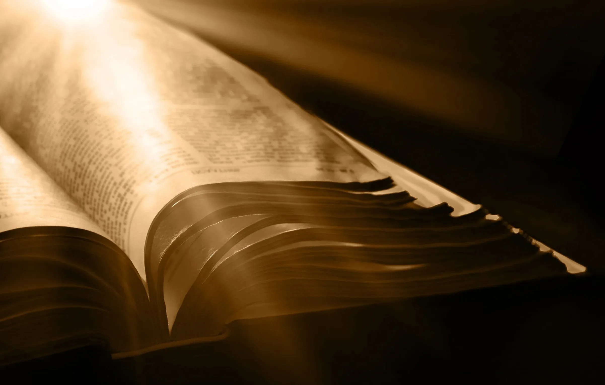 Open Bible with highlighted text