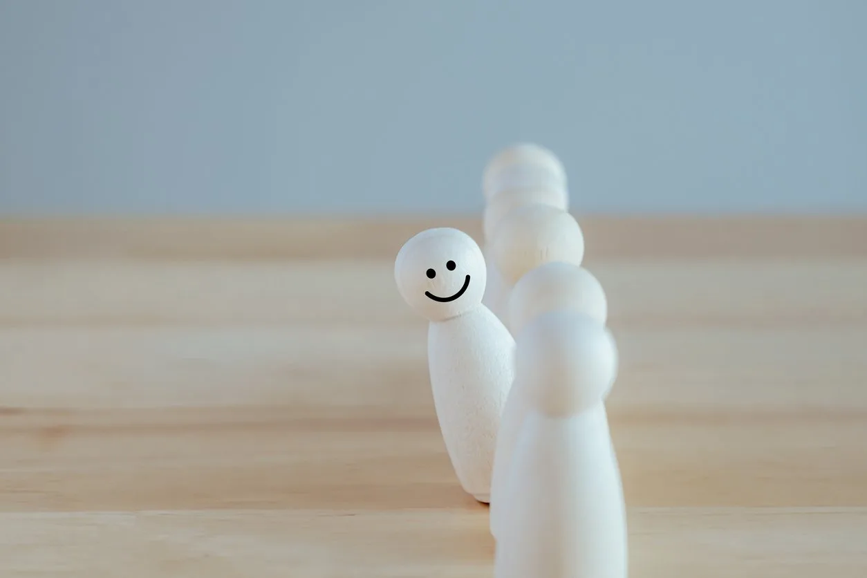 Woman praying with folded hands